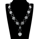 Jewelry LO2357 Rhodium Brass Jewelry Sets with AAA Grade CZ