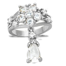 Jewelry LO3076 Rhodium Brass Jewelry Sets with AAA Grade CZ