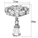 Jewelry LO3076 Rhodium Brass Jewelry Sets with AAA Grade CZ