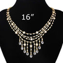 Jewelry LO3077 Gold Brass Jewelry Sets with AAA Grade CZ