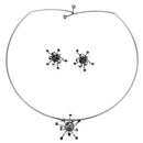 Jewelry LO4726 Ruthenium White Metal Jewelry Sets with Top Grade Crystal