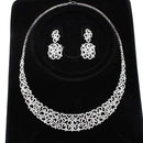 Vintage Jewelry 3W1252 Rhodium Brass Jewelry Sets with AAA Grade CZ