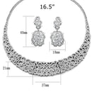 Vintage Jewelry 3W1252 Rhodium Brass Jewelry Sets with AAA Grade CZ