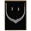 Vintage Jewelry 3W1412 Rhodium Brass Jewelry Sets with AAA Grade CZ