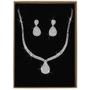 Vintage Jewelry 3W1417 Rhodium Brass Jewelry Sets with AAA Grade CZ