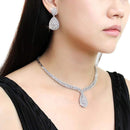 Vintage Jewelry 3W1417 Rhodium Brass Jewelry Sets with AAA Grade CZ