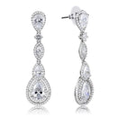 Vintage Jewelry 3W1422 Rhodium Brass Jewelry Sets with AAA Grade CZ