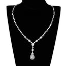 Women's Jewelry 3W1093 Rhodium Brass Jewelry Sets with AAA Grade CZ