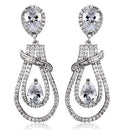 Women's Jewelry 3W1095 Rhodium Brass Jewelry Sets with AAA Grade CZ