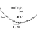 Women's Jewelry 3W1249 Rhodium Brass Jewelry Sets with AAA Grade CZ