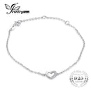 JewelryPalace Heart Love Round Cubic Zirconia Link Chain Bracelet Real 925 Sterling Silver Fashion Jewelry For Women Party Gift--JadeMoghul Inc.