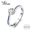 JewelryPalace Round 0.7ct Created Blue Nano Sapphire Anniversary Promise Engagement Ring Real 925 Sterling Silver Ring Jewelry-7-JadeMoghul Inc.