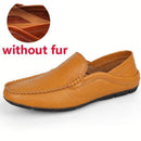 JINTOHO big size 35-47 slip on casual men loafers spring and autumn mens moccasins shoes genuine leather men's flats shoes-huang se without fur-5-JadeMoghul Inc.