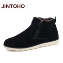 JINTOHO Big Size Men Shoes 2016 Top Fashion New Winter Casual Ankle Boots Warm Winter Fur Shoes Leather Footwear-hei se-5.5-JadeMoghul Inc.
