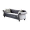 Jolanda Glamorous Traditional Style Sofa, Gray-Sofas-Gray-Polyester Spandex-JadeMoghul Inc.