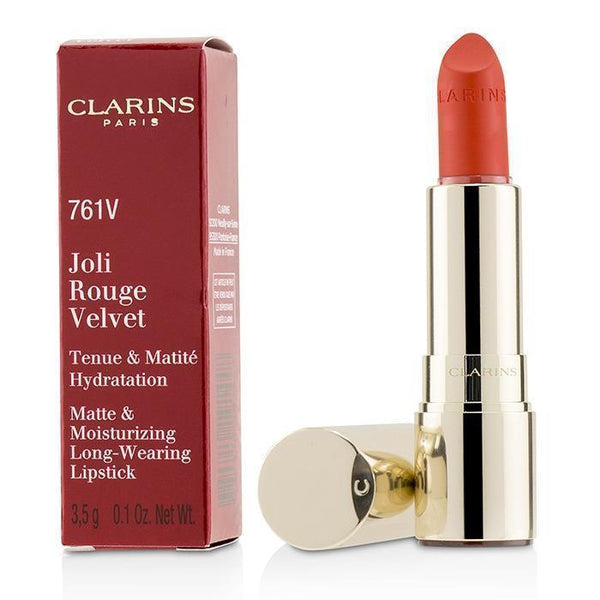 Joli Rouge Velvet (Matte & Moisturizing Long Wearing Lipstick) - # 761V Spicy Chili - 3.5g-0.1oz-Make Up-JadeMoghul Inc.