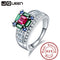 JQUEEN 5.73ct Ruby Emerald Sapphire 925 Sterling Silver Wedding Rings for Women Luxury Jewelry Female s925 Silver Drop Shipping-6-925 siver ring-JadeMoghul Inc.