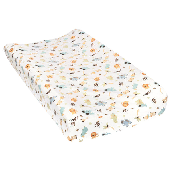 Jungle Friends Deluxe Flannel Changing Pad Cover-WHIM-U-JadeMoghul Inc.