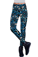 Kaleidoscope Lucy Printed Performance Leggings - Women-Kaleidoscope-XS-Black/Blue/White-JadeMoghul Inc.