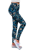 Kaleidoscope Lucy Printed Performance Leggings - Women-Kaleidoscope-XS-Black/Blue/White-JadeMoghul Inc.