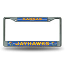 Jeep License Plate Frame Kansas Bling Chrome Frame