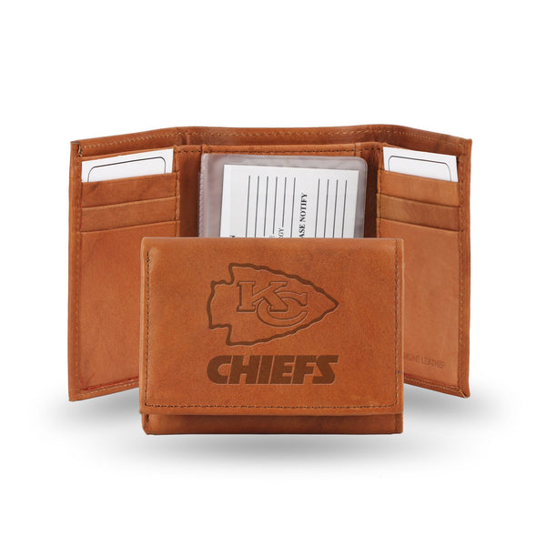 Slim Wallets For Men Kansas City Chief Embossed Trifold