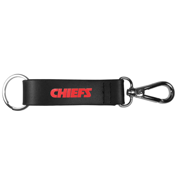 Kansas City Chiefs Black Strap Key Chain-Key Chains-JadeMoghul Inc.