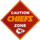 Kansas City Chiefs Caution Wall Sign Plaque-Tailgating & BBQ Accessories-JadeMoghul Inc.