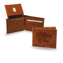 Bifold Wallet Kansas State Embossed Leather Billfold
