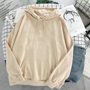 Kawaii Womens Loose Streetwear Sweatshirts Hoodies Women Hooded Simple All-match Leisure Oversize Pullovers Korean Style Warm AExp