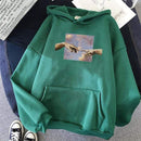 Kawaii Womens Loose Streetwear Sweatshirts Hoodies Women Hooded Simple All-match Leisure Oversize Pullovers Korean Style Warm JadeMoghul Inc.