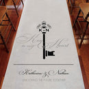 Key Monogram Personalized Aisle Runner Plain White Vintage Pink (Pack of 1)-Aisle Runners-Vintage Pink-JadeMoghul Inc.