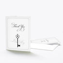 Key Monogram Thank You Card Berry (Pack of 1)-Weddingstar-Berry-JadeMoghul Inc.