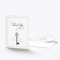 Key Monogram Thank You Card Berry (Pack of 1)-Weddingstar-Indigo Blue-JadeMoghul Inc.