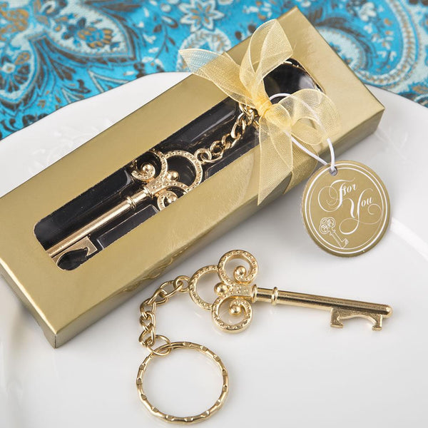 Key to my heart collection gold metal key chain-Personalized Coasters-JadeMoghul Inc.