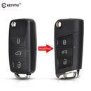 KEYYOU Modified Flip Remote Key Shell For Volkswagen VW Polo Passat B5 Golf MK5 Beetle 3 Buttons Replacement Car Key Cover JadeMoghul Inc.