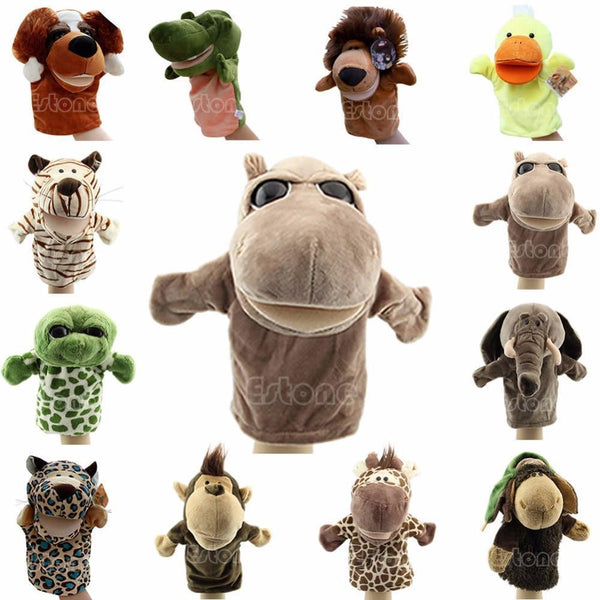 Kids Cute Plush Velour Animals Hand Puppets-Monkey-JadeMoghul Inc.