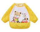 Kids Full Sleeves Waterproof Feeding/ Painting Apron-Yellow-JadeMoghul Inc.
