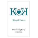 King Of Hearts Rectangular Playing Card Sticker Metallic Berry (Pack of 1)-Favor-Metallic Berry-JadeMoghul Inc.