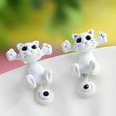 Kittenup New Multiple Color Classic Fashion Kitten Animal brincos Jewelry Cute Cat Stud Earrings For Women Girls-7-JadeMoghul Inc.