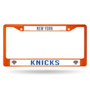 BMW License Plate Frame Knicks Orange Colored Chrome Frame