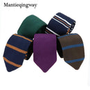 Knitted Ties / Striped Woven Skinny Ties-ZZJ011-JadeMoghul Inc.