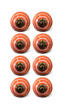 Knobs Door Knobs - 1.5" x 1.5" x 1.5" Bronze, White And Orange - Knobs 8-Pack HomeRoots