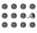 Knobs Door Knobs - 1.5" x 1.5" x 1.5" White, Black and Silver - Knobs 12-Pack HomeRoots