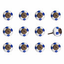 Knobs Door Knobs - 1.5" x 1.5" x 1.5" White, Blue and Turquoise - Knobs 12-Pack HomeRoots