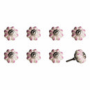Knobs Top Knobs - 1.5" x 1.5" x 1.5" Hues Of Cream, Pink And Silver - Knobs 8-Pack HomeRoots