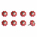 Knobs Top Knobs - 1.5" x 1.5" x 1.5" Hues Of Pink, Red And Green - Knobs 8-Pack HomeRoots