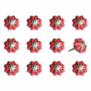 Knobs Top Knobs - 1.5" x 1.5" x 1.5" Pink, Red and Green - Knobs 12-Pack HomeRoots