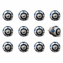 Knobs Top Knobs - 1.5" x 1.5" x 1.5" White, Black and Navy - Knobs 12-Pack HomeRoots