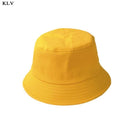 Korean Adult Kids Summer Foldable Bucket Hat Solid Color Hip Hop Wide Brim Beach UV Protection Round Top Sunscreen Fisherman Cap
